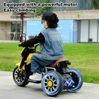 Kids 6V Ride on Car Electric Motorcycle Rechargeable 3-wheeled Car with Music Light