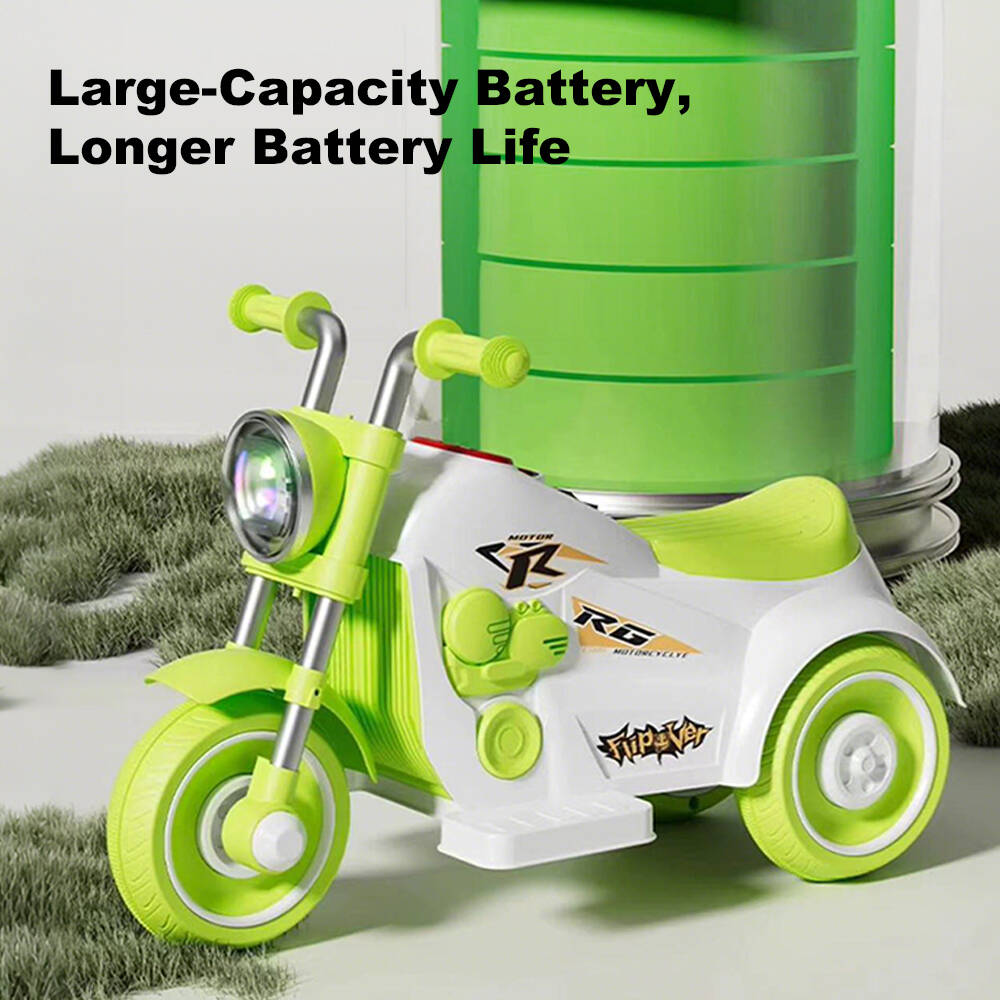Kids 6V Ride on Motorcycle 3-wheel Electric Car Battery Power with Music and Light