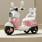 Kids 6V Electric Motorcycle 3-Wheel Stable Ride on Toys Cartoon Key Start Motorcycle
