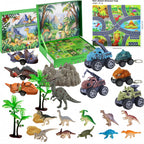 Kids Advent Calendar 2025 Dinosaur and Car with Game Map Blind Box Christmas Countdown Calendar Holiday Gift