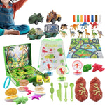 Kids Advent Calendar 2025 Dinosaur and Car with Game Map Blind Box Christmas Countdown Calendar Holiday Gift