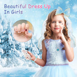 Kids Advent Calendar 2025 Princesses Jewelry Set Blue Princess Decorations Blind Box Girls Holiday Gifts