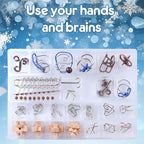 Kids Advent Calendar 2025 Puzzle Set 3D Metal and Wooden Puzzle Toy Christmas Gift Blind Box