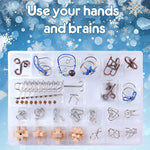 Kids Advent Calendar 2025 Puzzle Set 3D Metal and Wooden Puzzle Toy Christmas Gift Blind Box