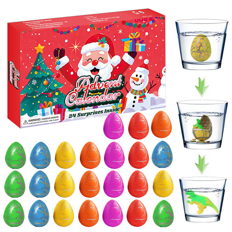 Kids Advent Calendar 2025 Dinosaur Eggs Blind Box 24pcs Dinosaur Figure Holiday Gift