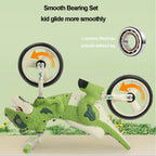 Toddler Dino Balance Bike No-Pedal Training Bike with Adjustable Handlebars and Carbon Steel Frame