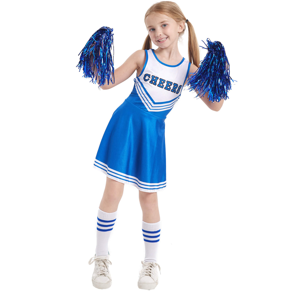 Kids Cheerleader Uniforms Girls 5t-10 Fancy Cheer Costume Cute Dress w ...