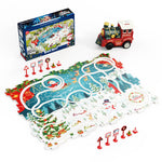 Kids Christmas Puzzle Track Car Set DIY Assembly Scene Electric Train Toy Christmas Gifts