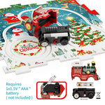 Kids Christmas Puzzle Track Car Set DIY Assembly Scene Electric Train Toy Christmas Gifts
