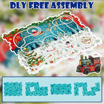 Kids Christmas Puzzle Track Car Set DIY Assembly Scene Electric Train Toy Christmas Gifts