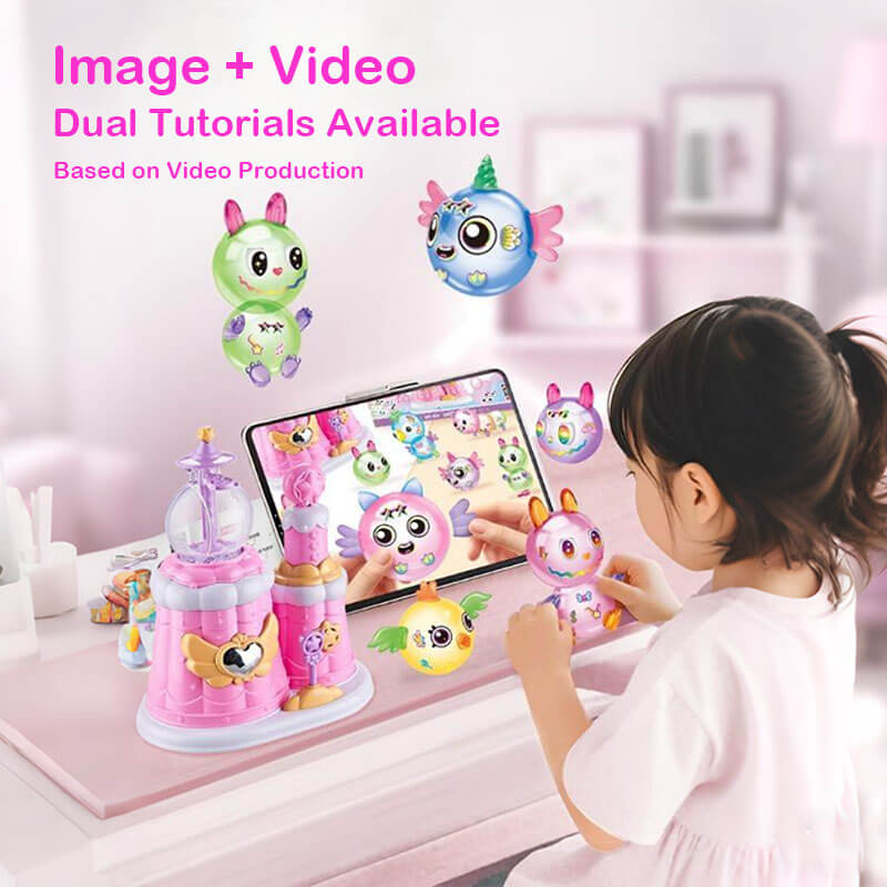 Kids DIY Magic Balloon Kits Sticky Balloon Maker Toy 3D Stickers Inflatable Craft Holiday Gift