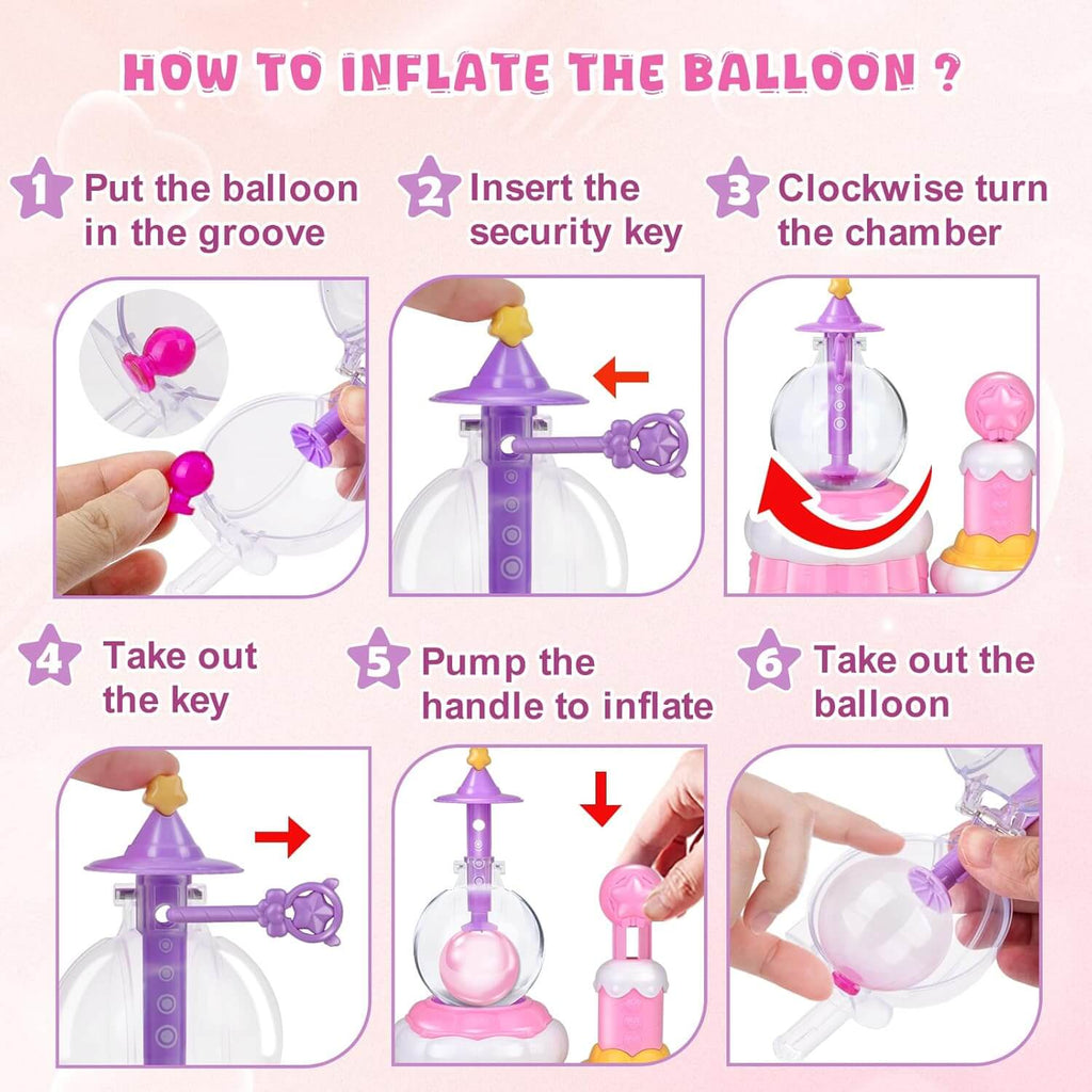 Kids DIY Magic Balloon Kits Sticky Balloon Maker Toy 3D Stickers Inflatable Craft Holiday Gift