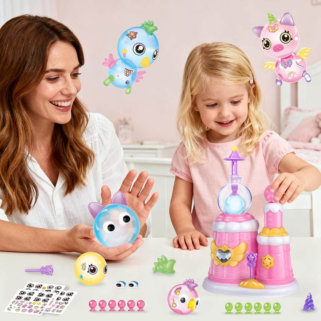 Kids DIY Magic Balloon Kits Sticky Balloon Maker Toy 3D Stickers Inflatable Craft Holiday Gift