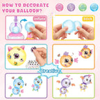 Kids DIY Magic Balloon Kits Sticky Balloon Maker Toy 3D Stickers Inflatable Craft Holiday Gift