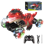 Kids Dinosaur RC Car 4WD 360° Rotation RC Stunt Car with Spray Lights Music Rechargeable Dinosaur Toys