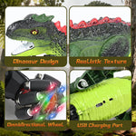 Kids Dinosaur RC Car 4WD 360° Rotation RC Stunt Car with Spray Lights Music Rechargeable Dinosaur Toys