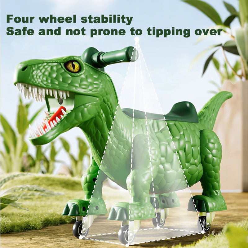 Kids Dinosaur Ride On Car Spray Ride on Toy Four Wheels Sliding Car Outdoor Indoor