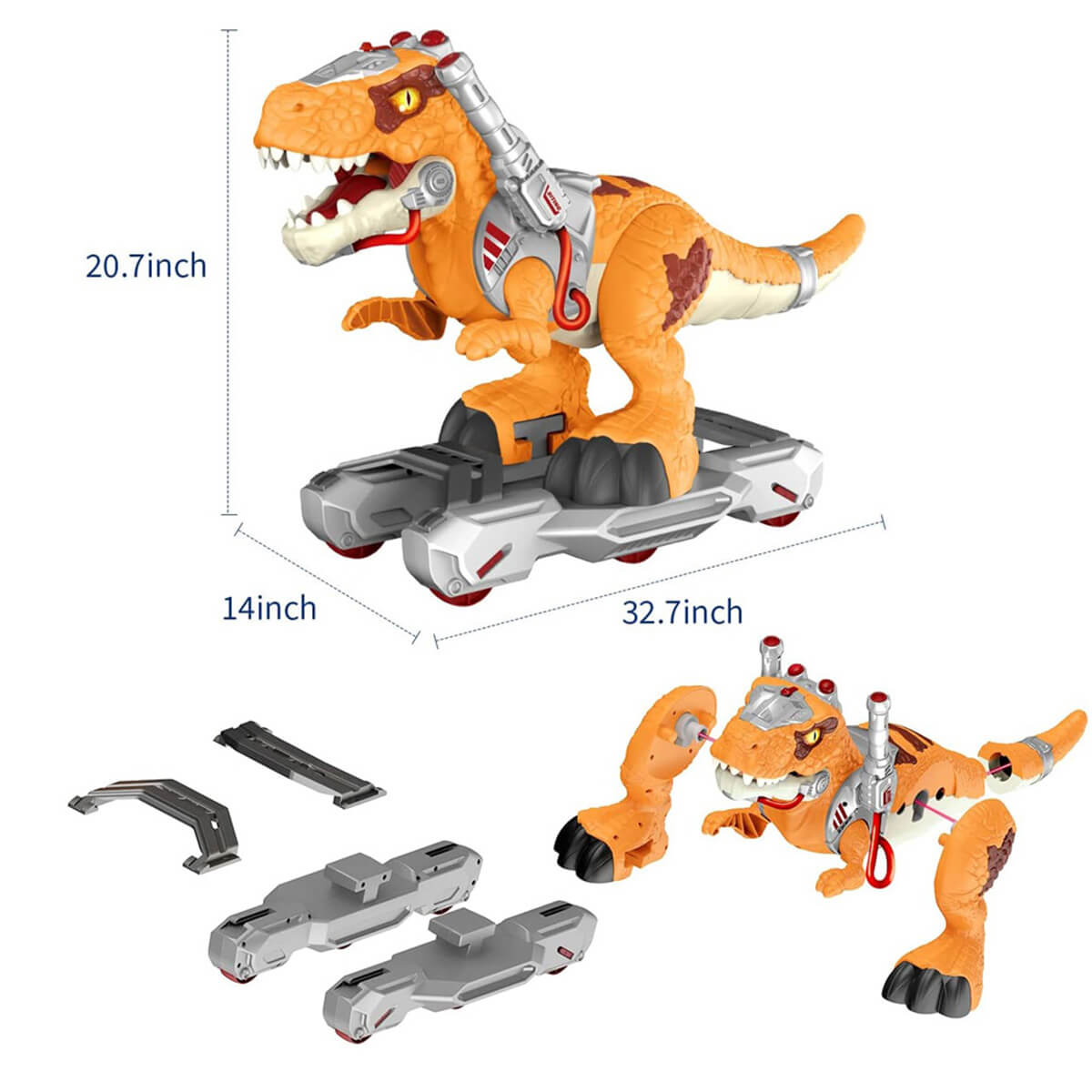 Kids Dinosaur Ride On Car Spray T-Rex Outdoor Indoor Ride-On Toy With Light & Music