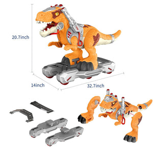 Kids Dinosaur Ride On Car Spray T-Rex Outdoor Indoor Ride-On Toy With Light & Music