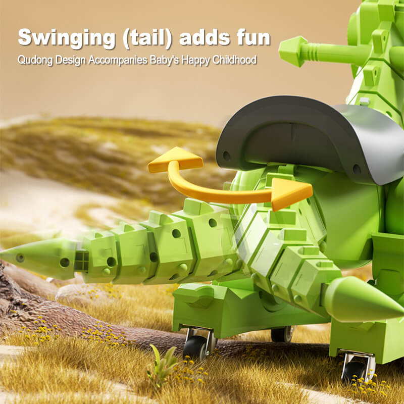Kids Dinosaur Ride on Car Spray Sliding Car Outdoors Indoors Toys with Lights and Music