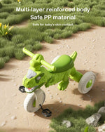 Kids Dinosaur Tricycle Comfortable Seats Ride On Car Triangular Structure with Music and Light