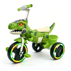 Kids Dinosaur Tricycle Ride-on Tricycle with Storage Basket Lights and Music for Child 2-6 Years Old
