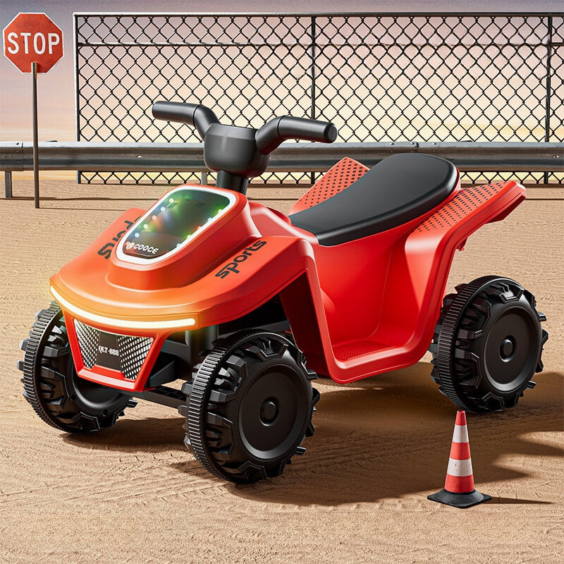 Kids Electric ATV 6V Ride-On Toy with Music Light 4-wheels Dual Drive Car