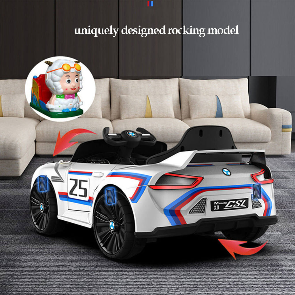 Kids Electric Car with Remote Control Ride on Car w/Rocking Function Light & Music For Boys & Girls