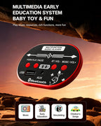 Kids Electric Go Kart 6V Wide Seat Ride On Car with Bluetooth Music Player and Light