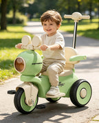 3 IN 1 Kids Electric Motorcycle 6V Ride on Tricycle Push Car with Music and Lights for Children 18 Months to 7 Years