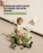 3 IN 1 Kids Electric Motorcycle 6V Ride on Tricycle Push Car with Music and Lights for Children 18 Months to 7 Years