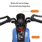 Kids Electric Motorcycle with Remote 3 Wheels Car Dual Drive with Music & Light For Boys & Girls