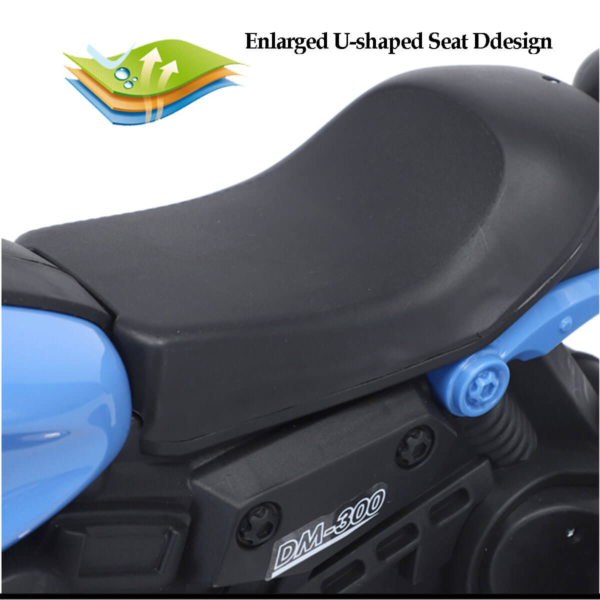 Kids Electric Motorcycle with Remote 3 Wheels Car Dual Drive with Music & Light For Boys & Girls