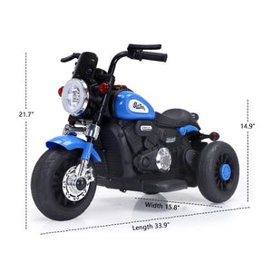 Kids Electric Motorcycle with Remote 3 Wheels Car Dual Drive with Music & Light For Boys & Girls