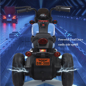 Kids Electric Motorcycle with Remote 3 Wheels Car Dual Drive with Music & Light For Boys & Girls