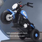 Kids Electric Motorcycle with Remote 3 Wheels Car Dual Drive with Music & Light For Boys & Girls