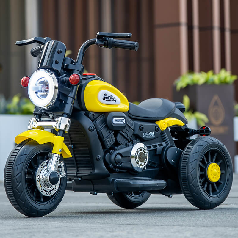 Kids Electric Motorcycle with Remote 3 Wheels Car Dual Drive with Music & Light For Boys & Girls