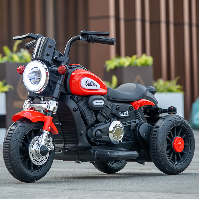 Kids Electric Motorcycle with Remote 3 Wheels Car Dual Drive with Music & Light For Boys & Girls