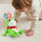 Kids Electric Stunt Frog Spinning Ball Dancing Frog 360° Rotation Toys with LED Light Music