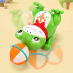 Kids Electric Stunt Frog Spinning Ball Dancing Frog 360° Rotation Toys with LED Light Music