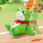 Kids Electric Stunt Frog Spinning Ball Dancing Frog 360° Rotation Toys with LED Light Music