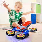 Kids Electric Stunt Motorcycle 360° Rotation Automatic Transformation Car with Light Music