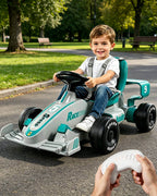 Kids F1 Electric Go Kart 6V Ride-On Car with Parent Remote Control and Safety Belt