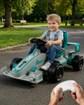 Kids F1 Electric Go Kart 6V Ride-On Car with Parent Remote Control and Safety Belt