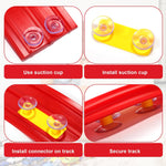 Kids Flexible Race Track Car Set with Suction Cups Inertia Gliding Car DIY Assembly Track Toy