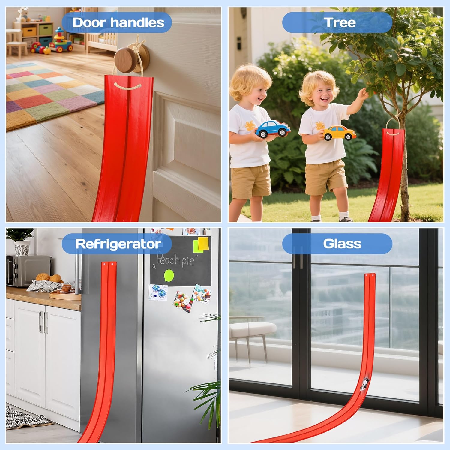 Kids Flexible Race Track Car Set with Suction Cups Inertia Gliding Car DIY Assembly Track Toy