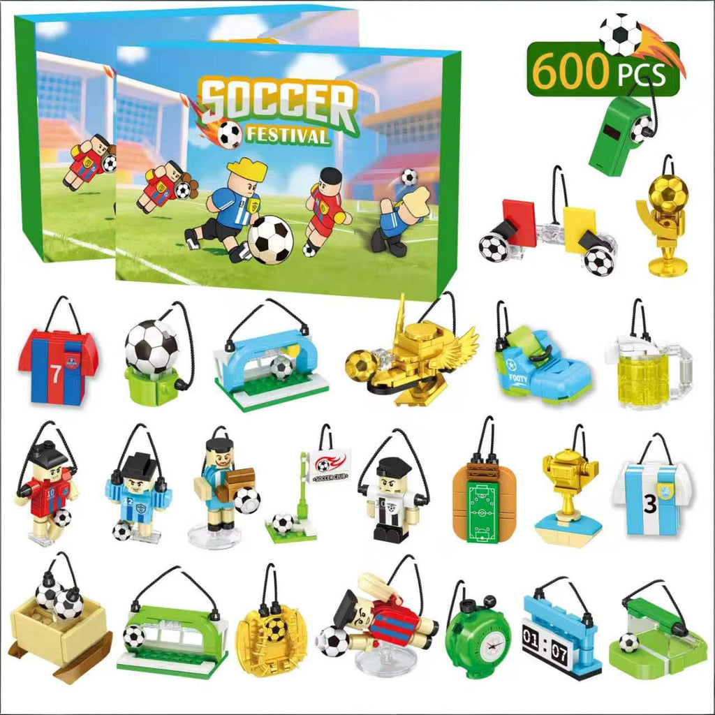 Football Advent Calendar 24 Days Soccer Surprises Set Holiday Gift for Young Fans