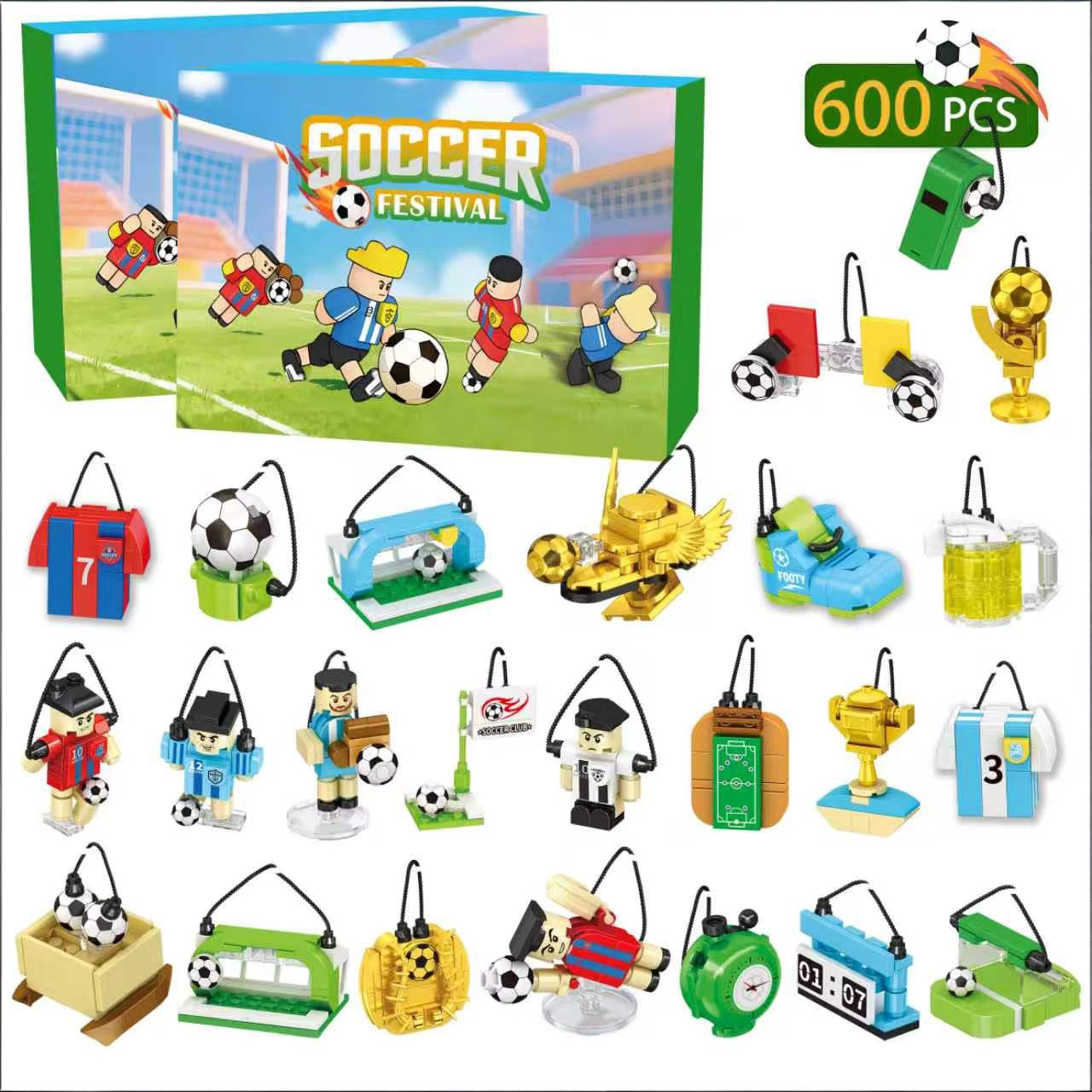 Football Advent Calendar 24 Days Soccer Surprises Set Holiday Gift for Young Fans