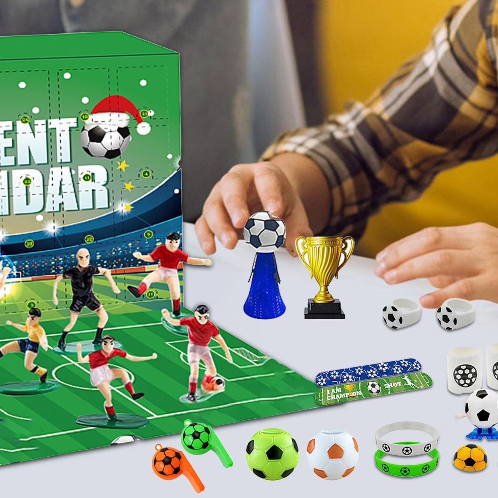 Football Advent Calendar 24 Days Soccer Surprises Set Holiday Gift for Young Fans