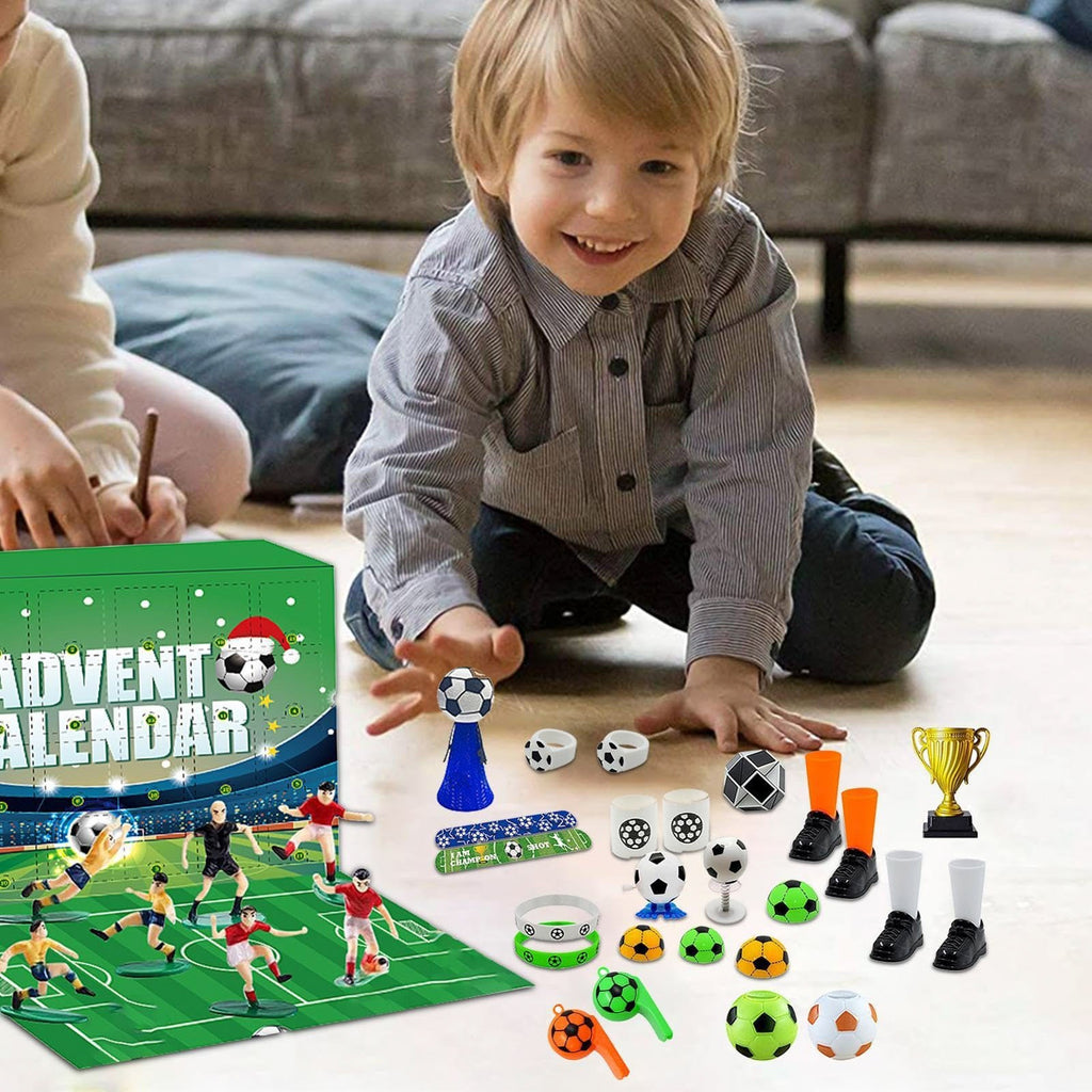 Football Advent Calendar 24 Days Soccer Surprises Set Holiday Gift for Young Fans
